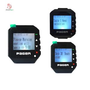 New trendy products customize alphanumeric wireless call system smart watch pager used for hotel or factory