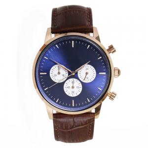 Sapphire Crystal Quartz Wrist Watches , Rose Gold Luxury Watch With Butterfly Hook