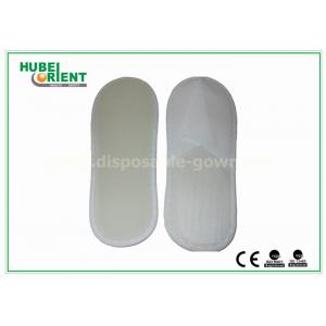 White Lightweight Disposable Nonwoven EVA Slippers for Hotel , Bathroom