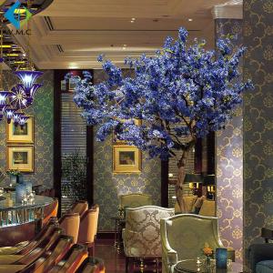 China Indoor Decoration Use Artificial Flower Tree , Bluish Violet Blossom Tree supplier