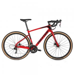 R8.7KG ETROSPEC 22S Carbon Fibre Gravel Bike Red 700x40C Tire For Men