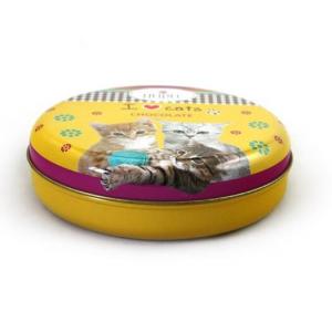 China Seamless Round Cat Food Metal Container supplier