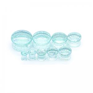 Honeycomb Effect Ear Plug Tunnels Glass Plug Body Jewelry 2G