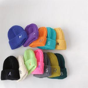 100pcs/Carton Winter Knit Beanie Hats with Embroidery/Blank Pattern