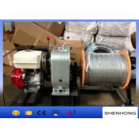 China HONDA Gas Engine Wire Rope Capstan Hoist / Cable Pulling Winch For Line Construction on sale