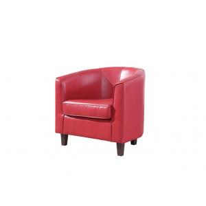 D28 Pure Foam Red Fabric Tub Chair PU Cover Material Tub Chairs
