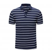 China Multicolor Striped OEM Polo Collar T Shirt 100% Cotton on sale