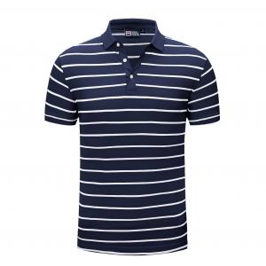 Multicolor Striped OEM Polo Collar T Shirt 100% Cotton