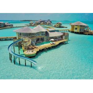 China Hurricane Proof Prefab Bungalow , Overwater Bungalow Prefab Wooden House supplier