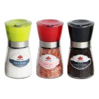 China Refillable Salt Pepper Grinders, Adjustable Salt Pepper Grinders, Grinder With Glass Bottles Jars on sale