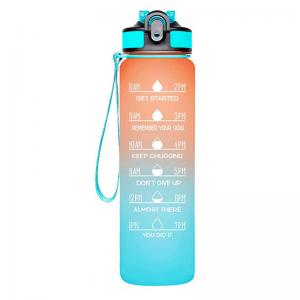 Trigger Spray PET Plastic Sports Water Bottles Running Insulated Motivational Water Bottle