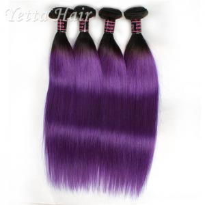 China Purple Russian Remy Hair Extensions , Natural Silky Straight Hair Weave With Soft supplier