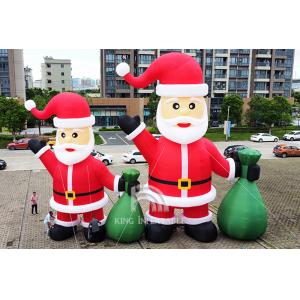 Papá Noel inflable de 20 pies, 26 pies y 33 pies de altura, las decoraciones navideñas explotan a Papá Noel