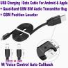 China New 3-In-1 USB Data Cable Android/iPhone+Hidden Spy GSM Remote Audio Listening Bug+GPS Tracking Position GSM Locator wholesale