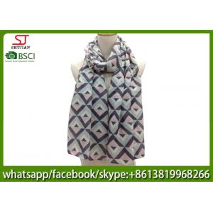 China trader oversized herringbone long print scarf muffler 90*180cm 100% Polyester pashmina keep in uniforms