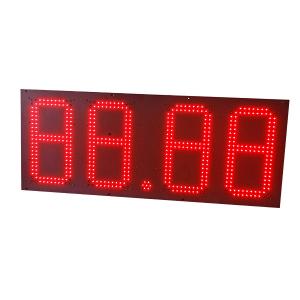 1400*650mm 7 Segment Red LED Price Board Custom Gas Station Price Board