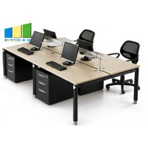 China Commercial 4 Seat Cubicle Desk Modern Table Modular Office Workstation Cabinet Office Furniture wholesale