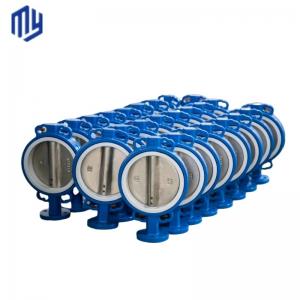 Manual Cast Iron Gas Water Industry Wafer Type Butterfly Valve with OEM Port Size