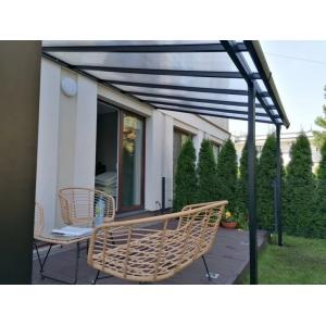 China Waterproof terrace canopies awning polycarbonate balcony canopy outdoor cover aluminum gazebo DIY patio cover Black supplier