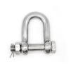 China Stainless Steel American Style D Type Chain Shackle With Safety Pin wholesale