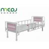 Pink Flat Hospital Manual Bed 2130X970X540mm MJSD06-01 With Foldable Side Rail