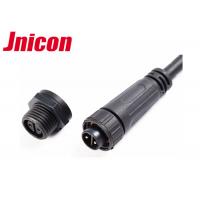 China 2 Conductor Waterproof Plug And Socket Cable Connector All Black Screw Connecting on sale