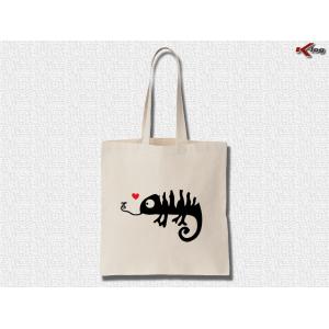 Cotton Tote Bag Women Chameleon in Love - Tote Bag for Women  by loonde GOOD price and best server