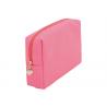 Pink Zippered Cosmetic Bag , Custom Print Small Pink Beautiful Makeup Bags