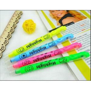 China Double Ended Highlighter Pen WIth Stamp , Multi Colored Highlighters supplier