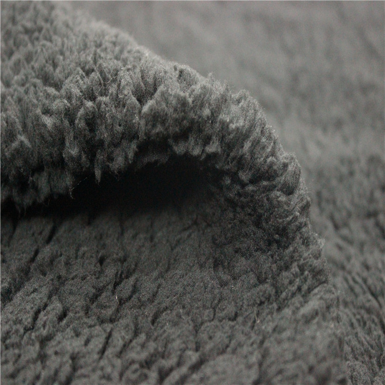 China Super Soft Sherpa Fur Fabric Polar Fleece Bonded With Sherpa For Garment on sale