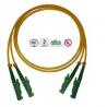 0.9mm PVC E2000 Fiber Optic Patch Cables Single Mode Double Cores