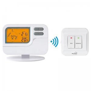 China Heating White Remote Control Heating Thermostat Wireless Seven Days Programmable supplier