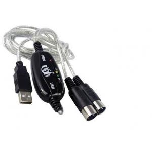China USB IN-OUT MIDI Interface Cable Cord Line Converter PC to Music supplier