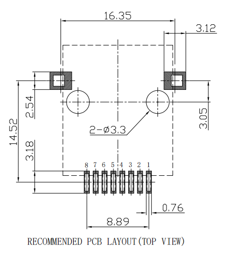 China LPJE8802-3C-M7NLR Shielded RJ45 8P8C Modular Jack Latch Down wholesale