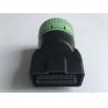 Green J1939 Deutsch 9 Pin Female to J1962 OBD2 OBDII 16 Pin Female Adapter