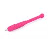 Pink Disposable Manual Tattoo Pen with Cap , 3D Embroidery Microblading Eyebrows