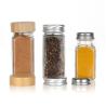 China 4oz 6oz 9oz Small Glass Spice Jars Bottles W/Dual Sifter Cap Perfect for Storing Spice, Herbs and Powders wholesale