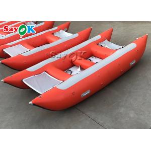 China 430cm 6 Persons Red Catamaran Racing High Speed Boat supplier