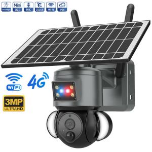 Outdoor Solar Floodlight Camera , CCTV 4G Network Security Surveillance Camera