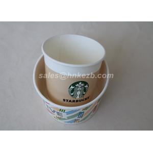 OEM 6oz Starbucks Customized Disposable Paper Cups For Yourget /  Ice Cream