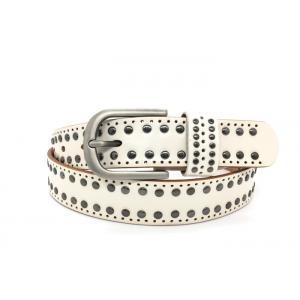 China Jeans Rivet Studded Cowhide Women's Fashion Leather Belts supplier