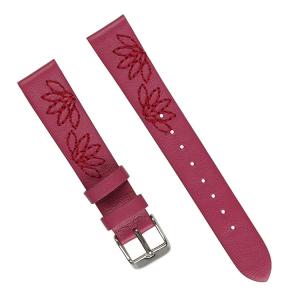 China Retro Women Leather Watch Strap , 24mm Embroidered Watch Band supplier