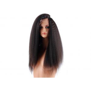 Resilient Thick Virgin Remy Human Lace Front Wigs 18" Kinky Straight Comb Easily