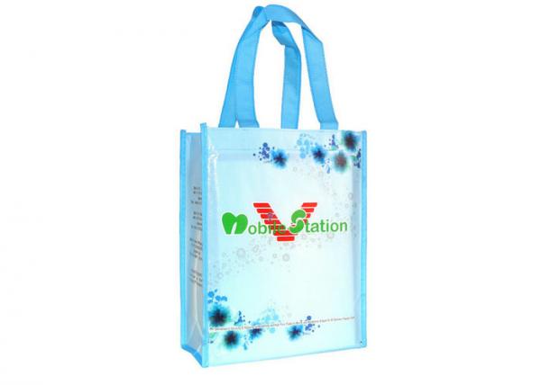 Large Capacity Custom Shopping Bags , Laminated Non Woven Reusable Bags