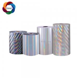 China Silver BOPP Thermal Lamination Film 18 Mic Transparent Holographic Lamination Film supplier