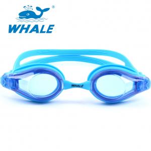 China Blue Hypoallergenic Silicone Swimming Goggles For Kids And Early Teens supplier