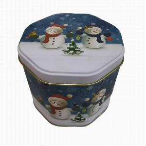 Octagon Customized Bulk Christmas Tins Candy Tin Container 0.23mm Thickness
