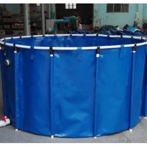 China 2M*1M 5000L Tarpaulin Fish Tank / Folding Round Fish Pond For Aquaculture Diy Fish Pond supplier