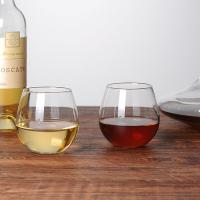 China Dishwasher Safe Easy Cleanup Stemless Wine Glass 16oz With Elegant Brim for sale