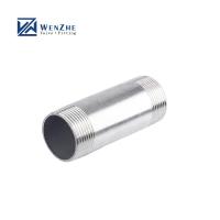 China Hexagon Head Code Stainless Steel Pipe Fittings Double Male Threaded Nipple Cast Pipe on sale